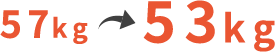 57kg→53kg